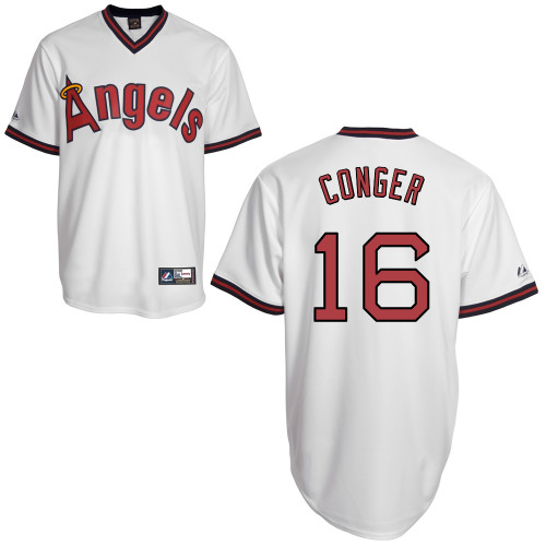 Hank Conger #16 Youth Baseball Jersey-Los Angeles Angels of Anaheim Authentic Cooperstown White MLB Jersey